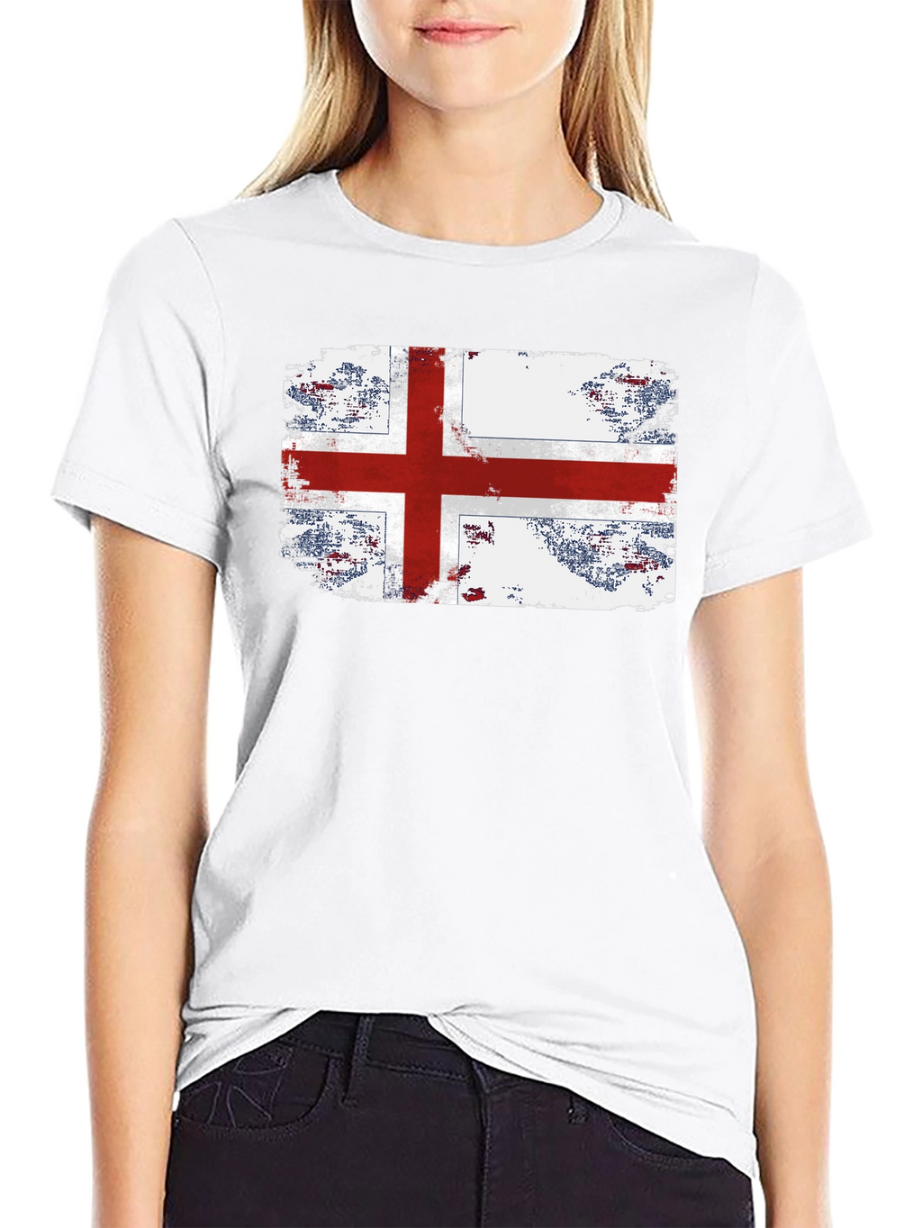 England Flag Grunge Graphic T-Shirt