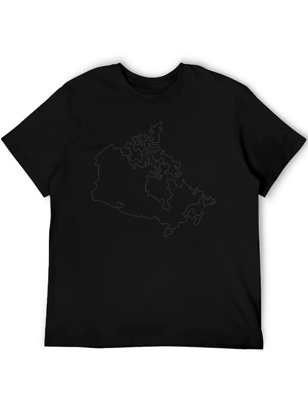 Canada Outline Black T-Shirt
