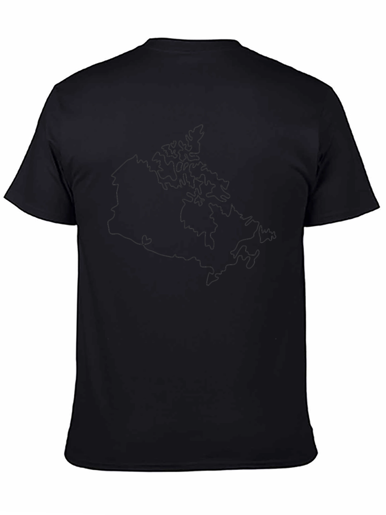 Canada Outline Black T-Shirt
