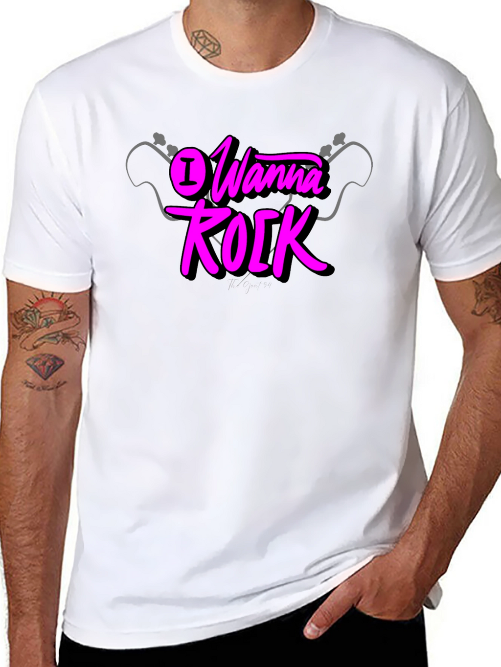 I Wanna Rock Graphic Black T-Shirt