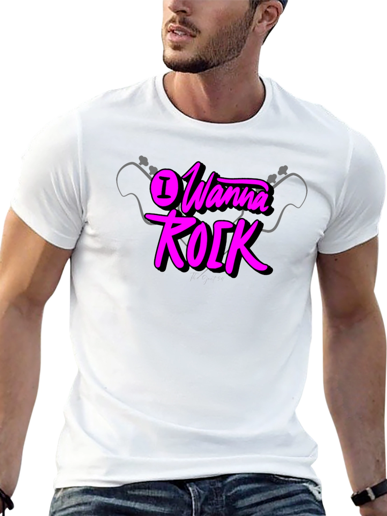 I Wanna Rock Graphic Black T-Shirt