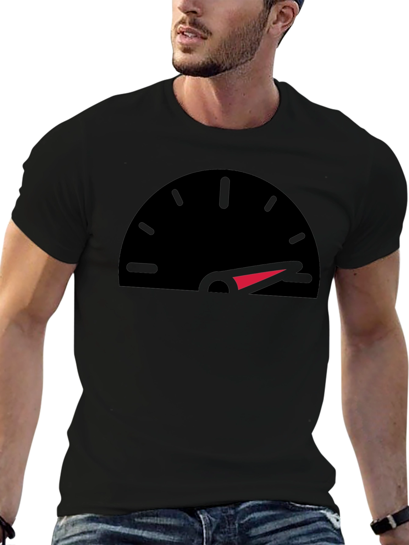 Speedometer Graphic Black T-Shirt