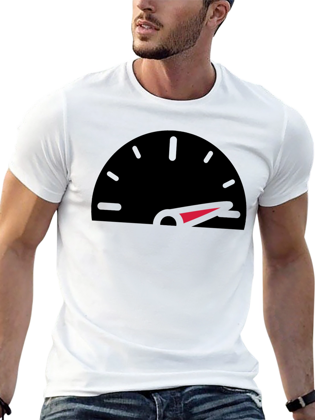 Speedometer Graphic Black T-Shirt