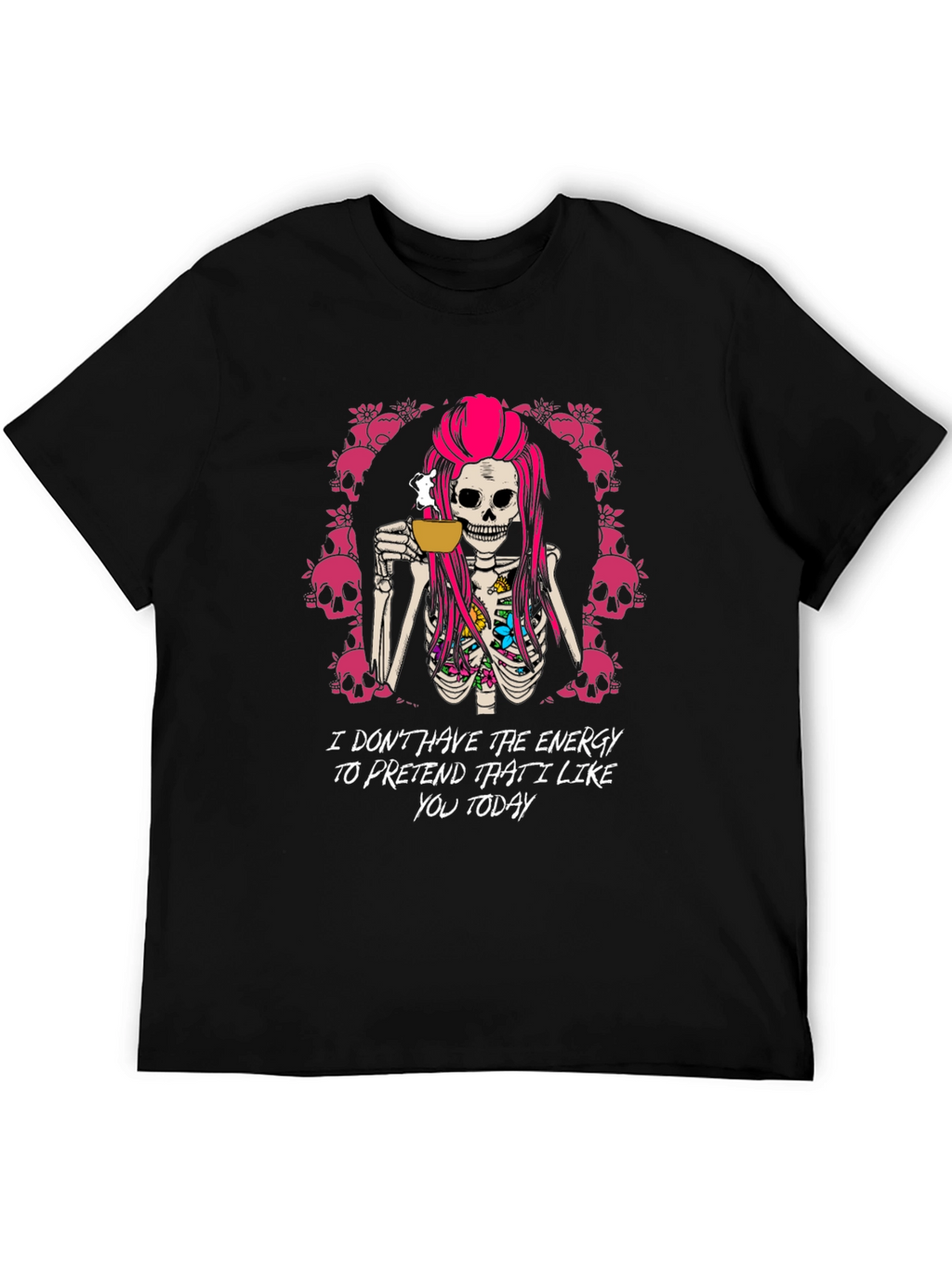 Sarcastic Skeleton Coffee T-Shirt
