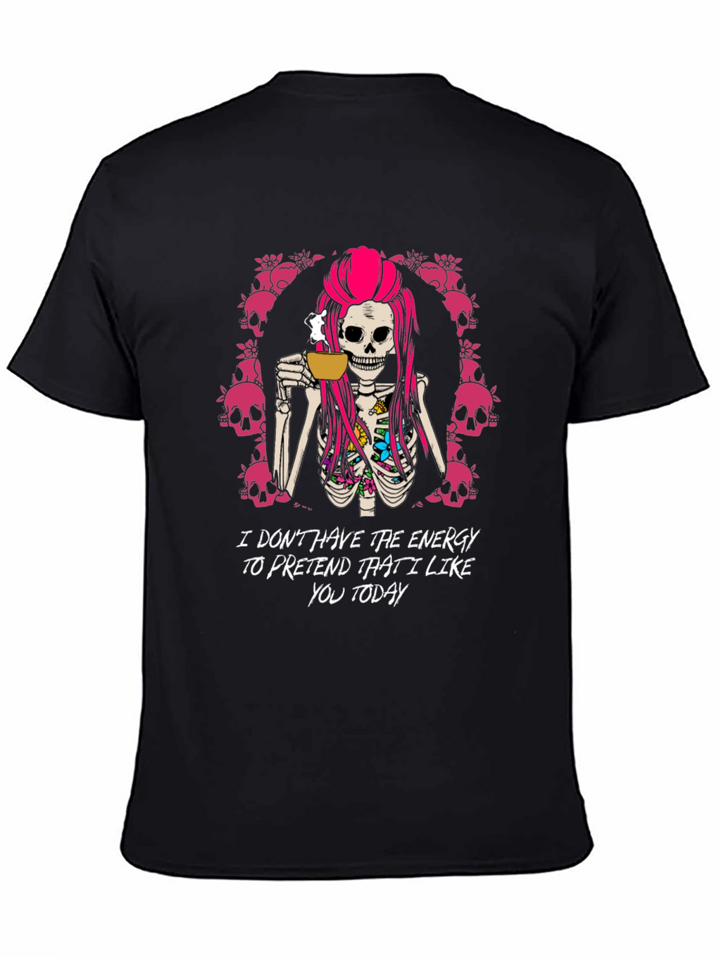 Sarcastic Skeleton Coffee T-Shirt