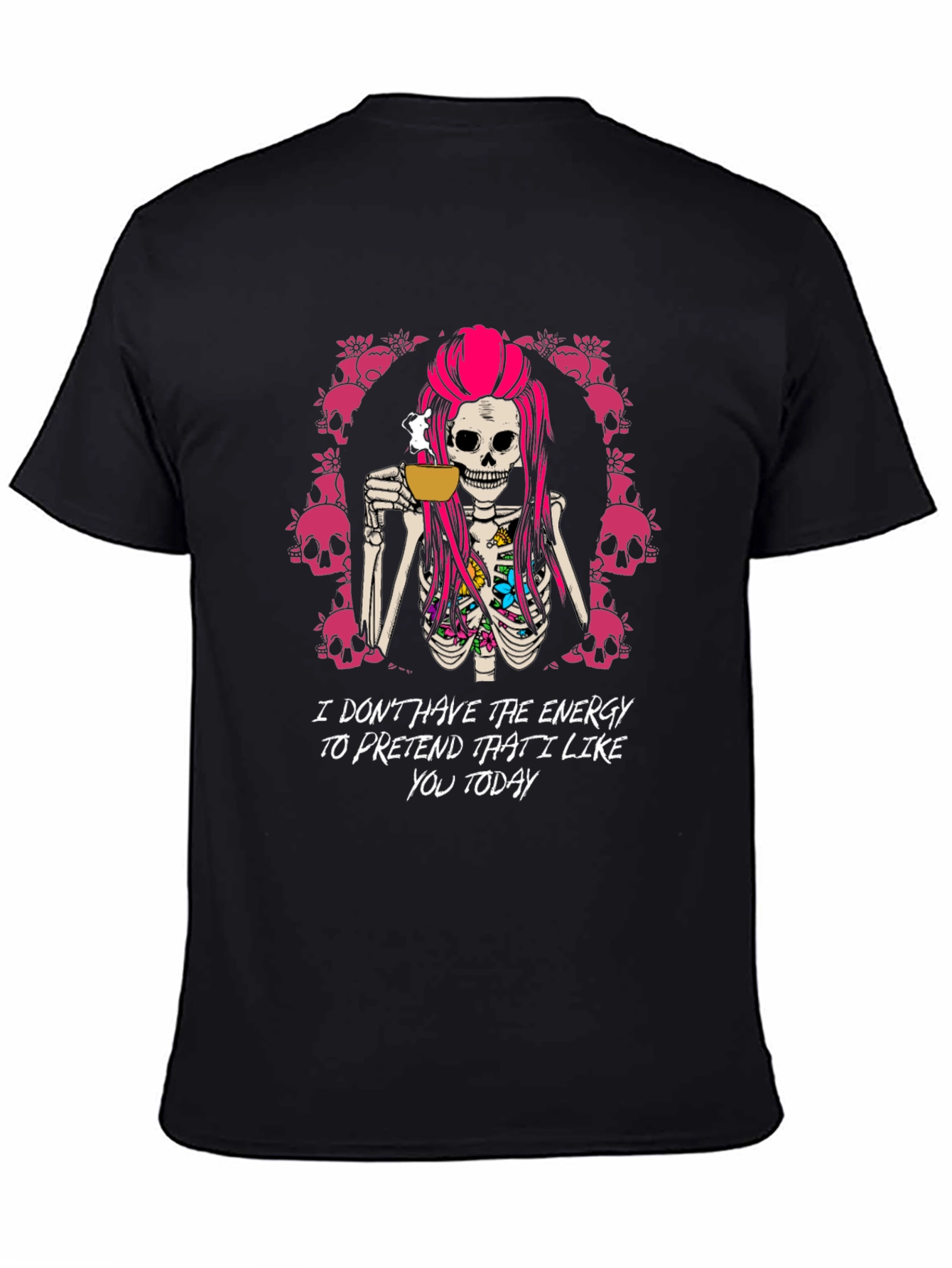 Sarcastic Skeleton Coffee T-Shirt