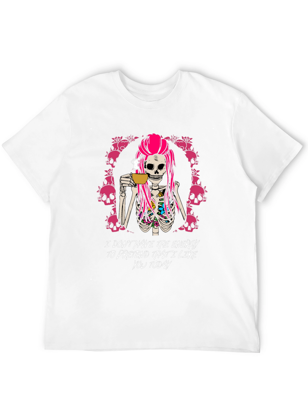 Sarcastic Skeleton Coffee T-Shirt