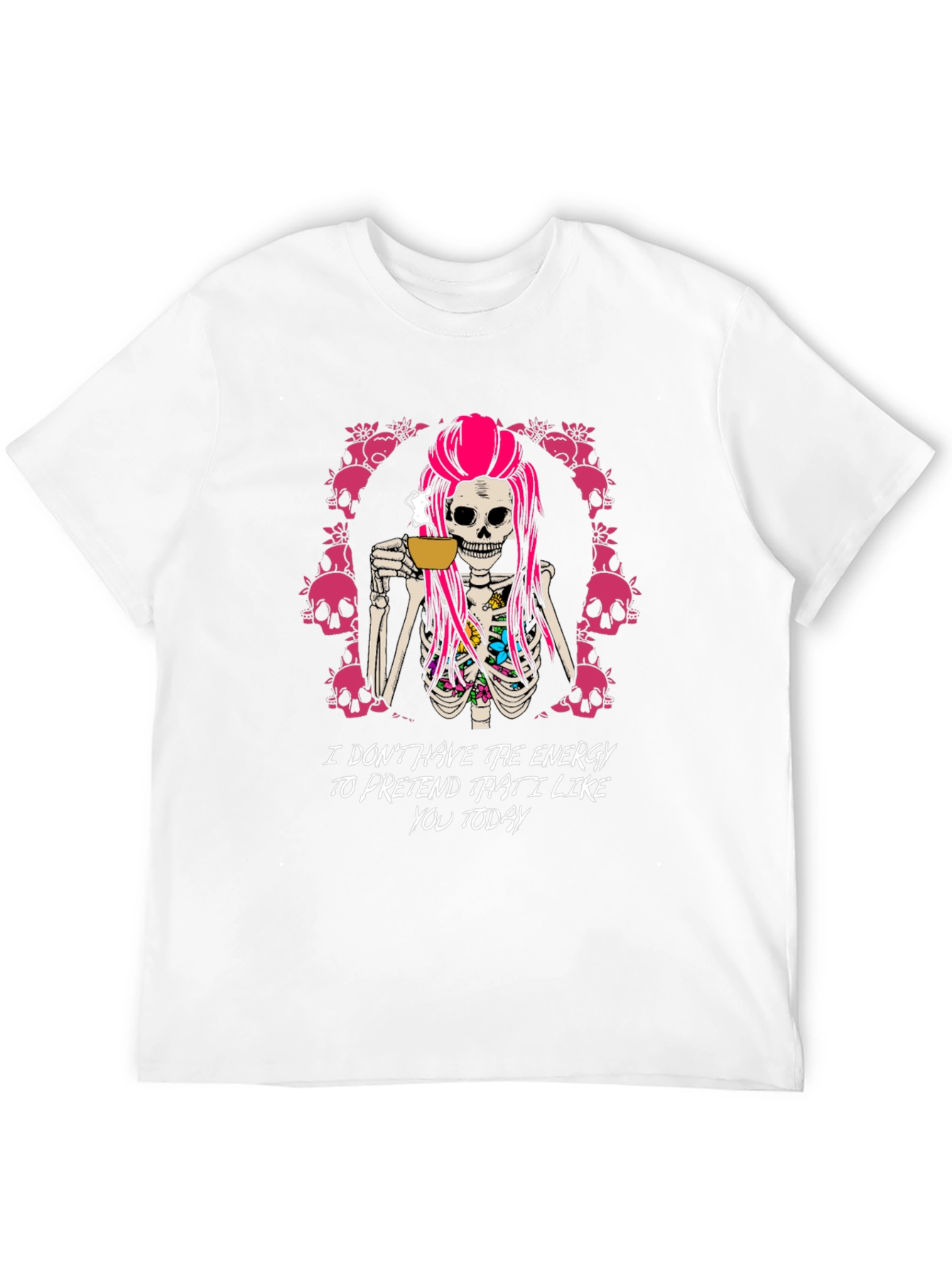 Sarcastic Skeleton Coffee T-Shirt