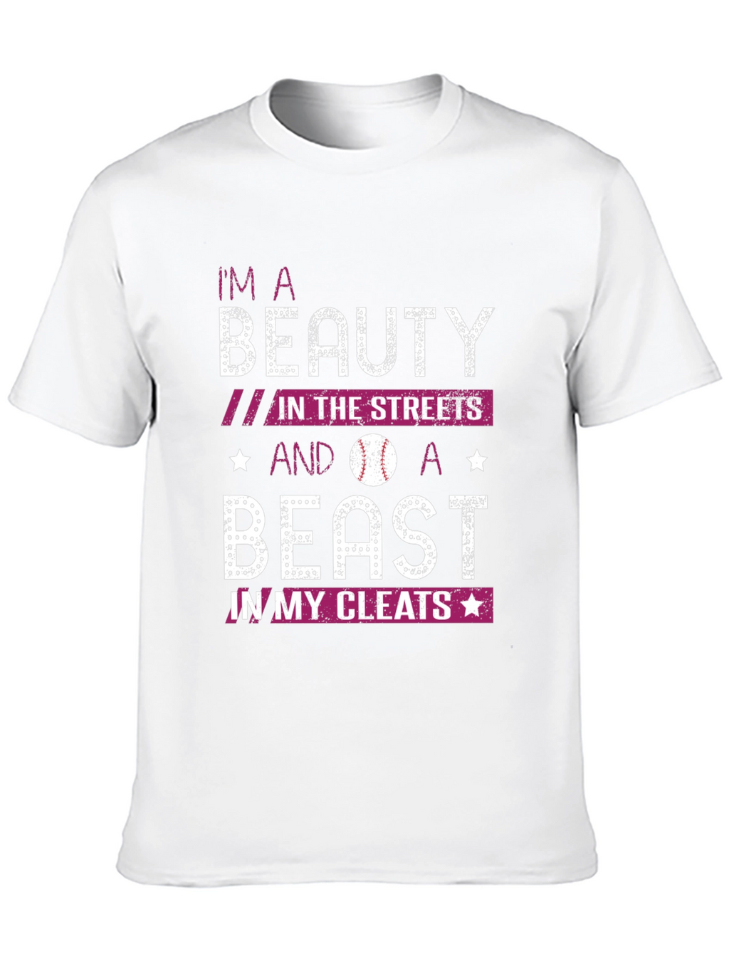 Beauty and Beast Baseball Graphic Tee