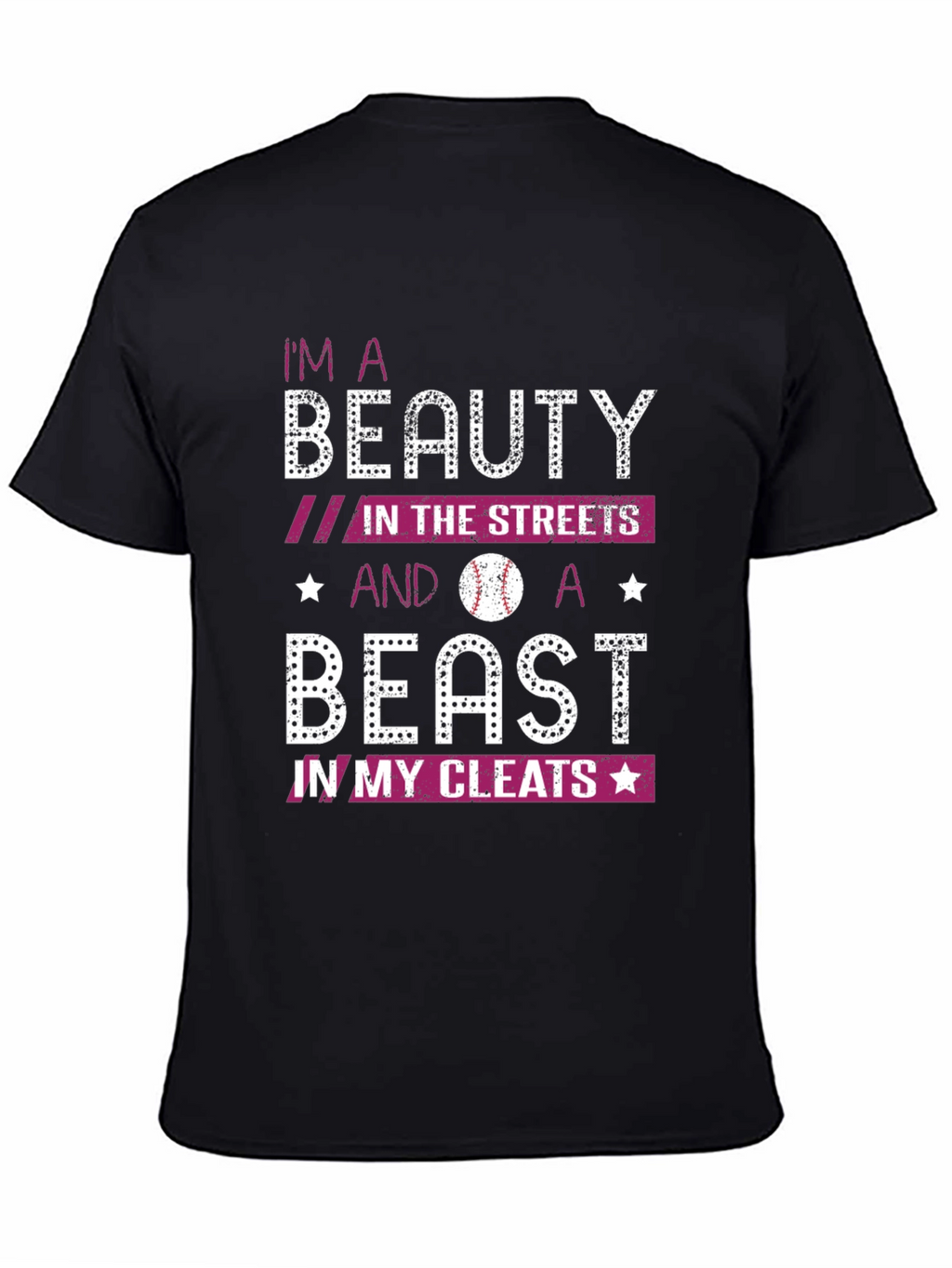 Beauty and Beast Baseball Graphic Tee