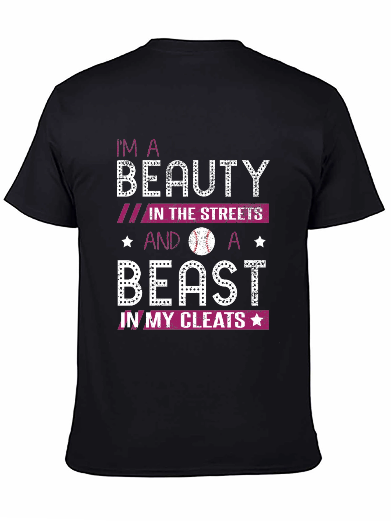 Beauty and Beast Baseball Graphic Tee