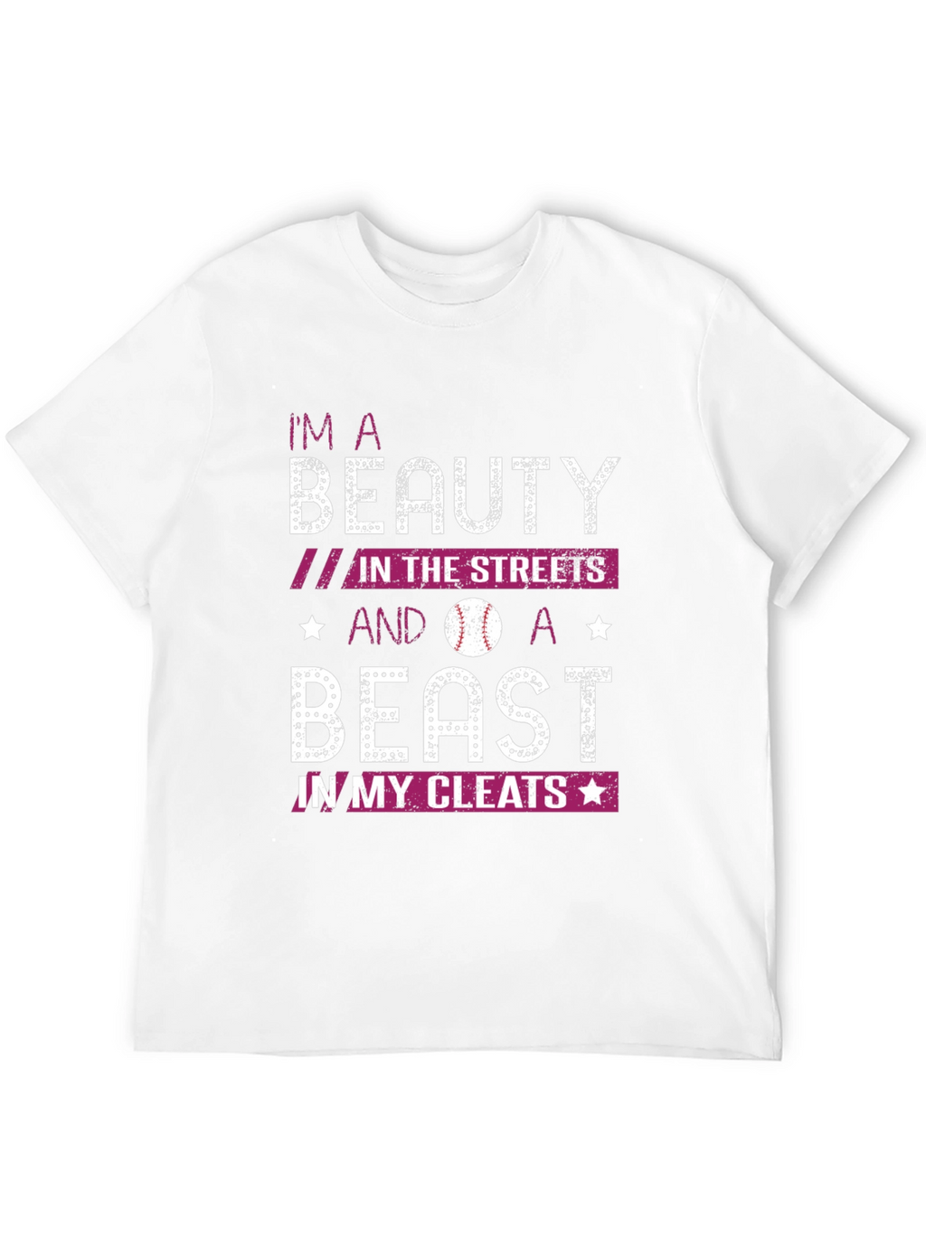 Beauty and Beast Baseball Graphic Tee