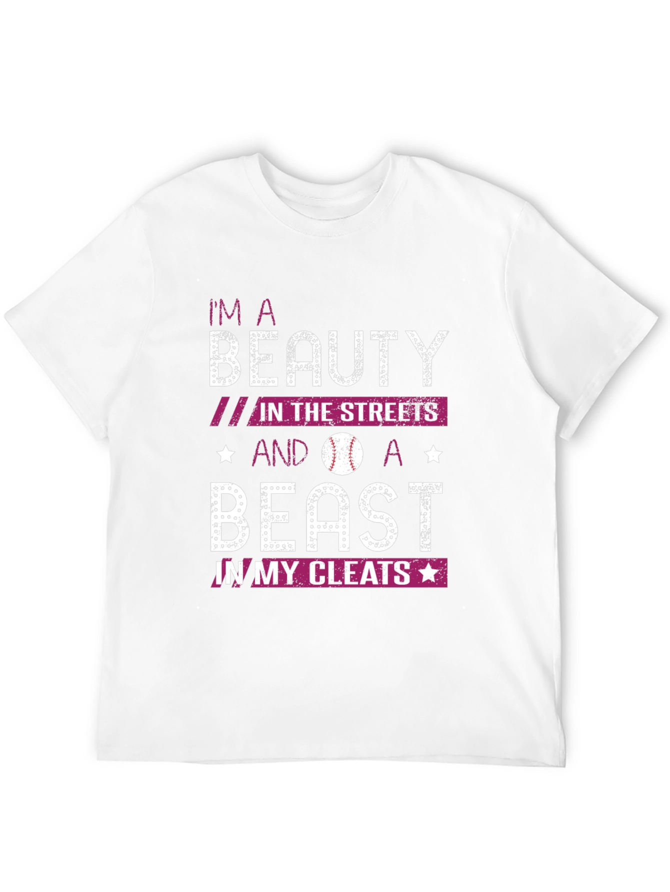 Beauty and Beast Baseball Graphic Tee