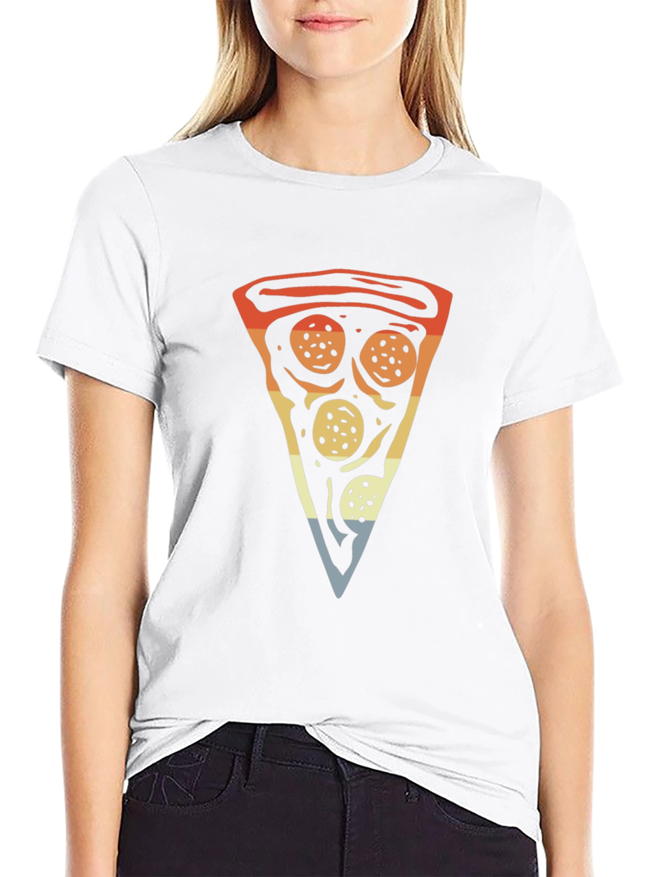 Pizza Slice Graphic T-Shirt - Retro Style