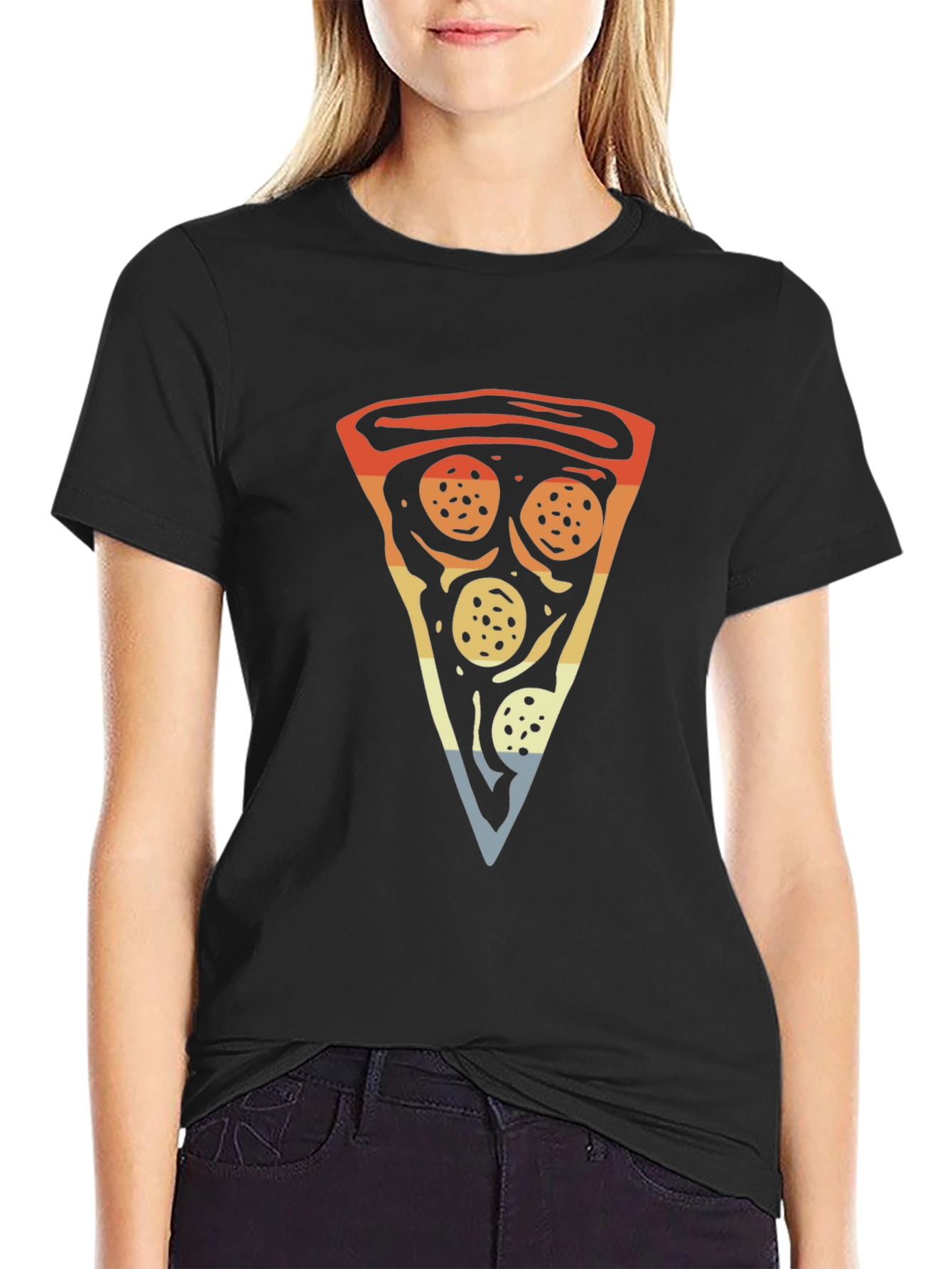 Pizza Slice Graphic T-Shirt - Retro Style