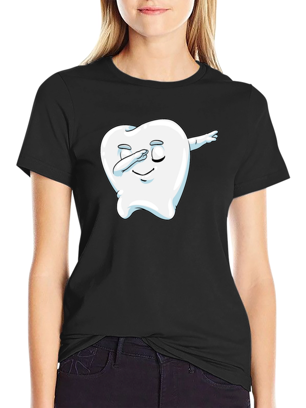 Dabbing Tooth Graphic Tee - Black T-Shirt