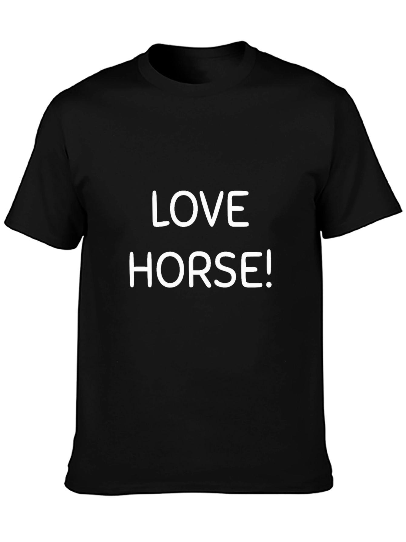 Love Horse! Graphic Tee - Black Cotton T-Shirt