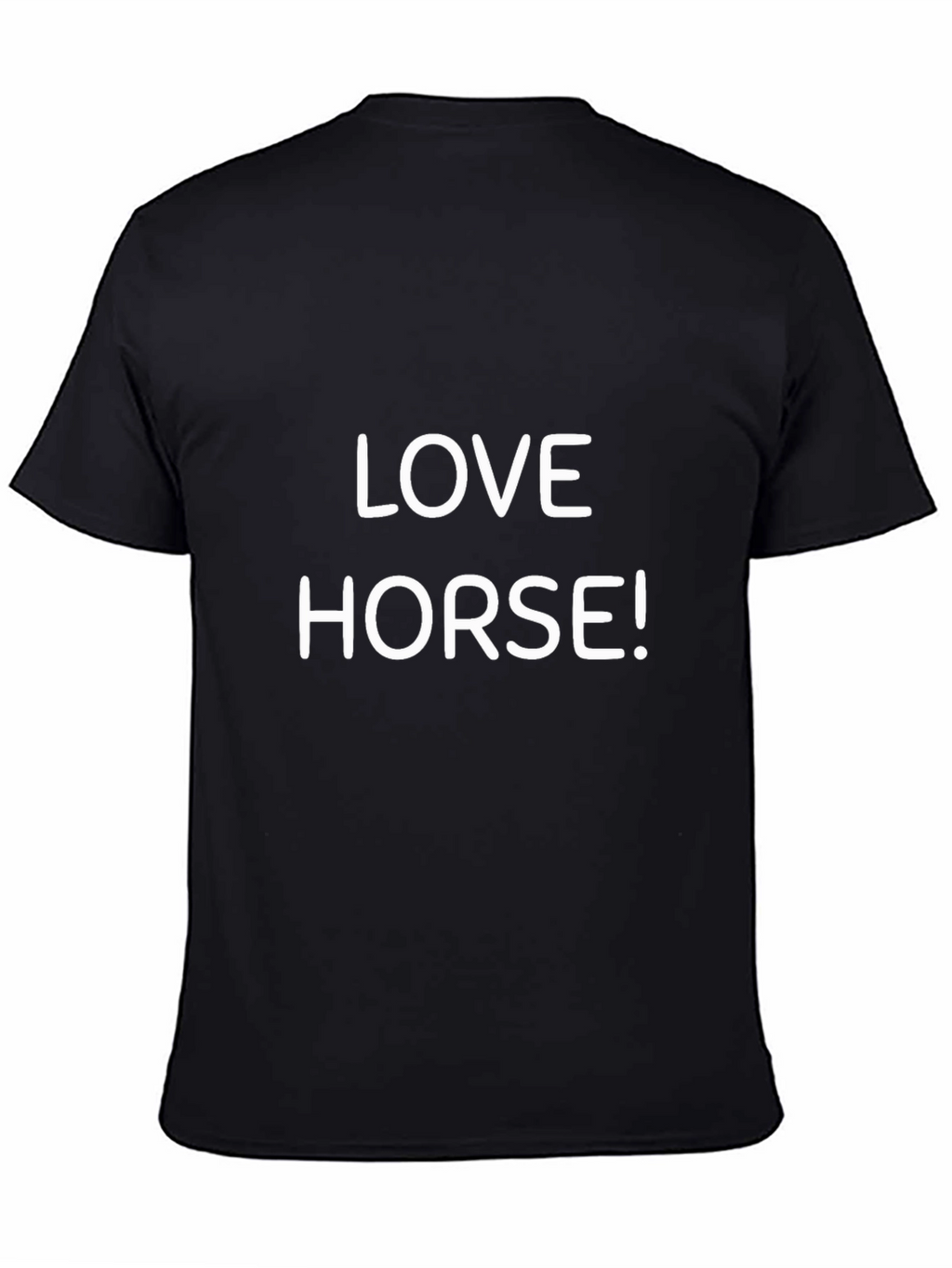 Love Horse! Graphic Tee - Black Cotton T-Shirt