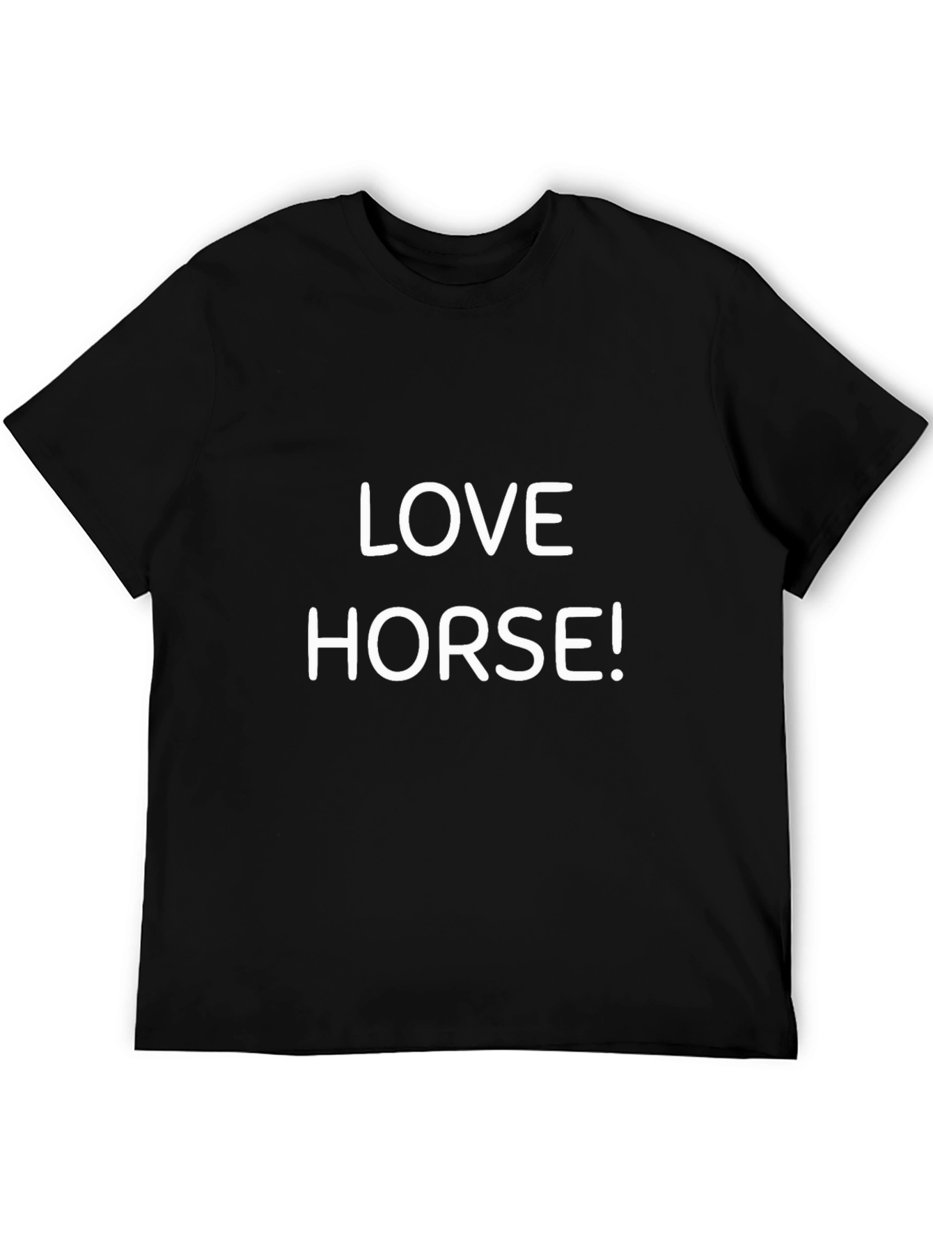 Love Horse! Graphic Tee - Black Cotton T-Shirt