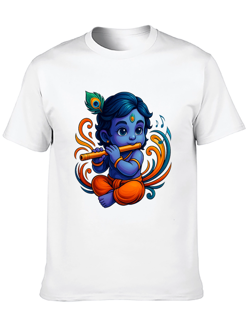 Krishna Flute Black Graphic Tee