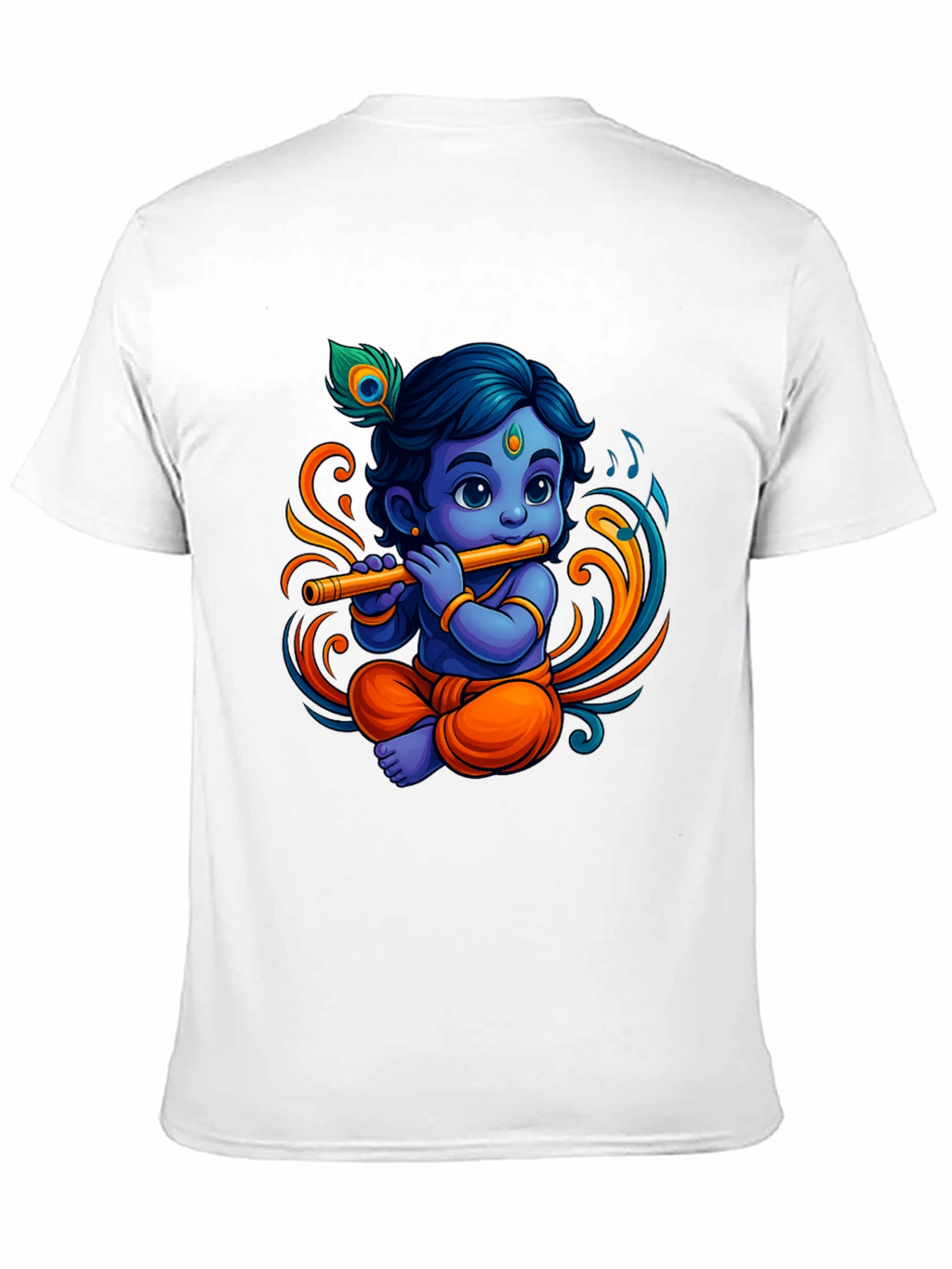 Krishna Flute Black Graphic Tee
