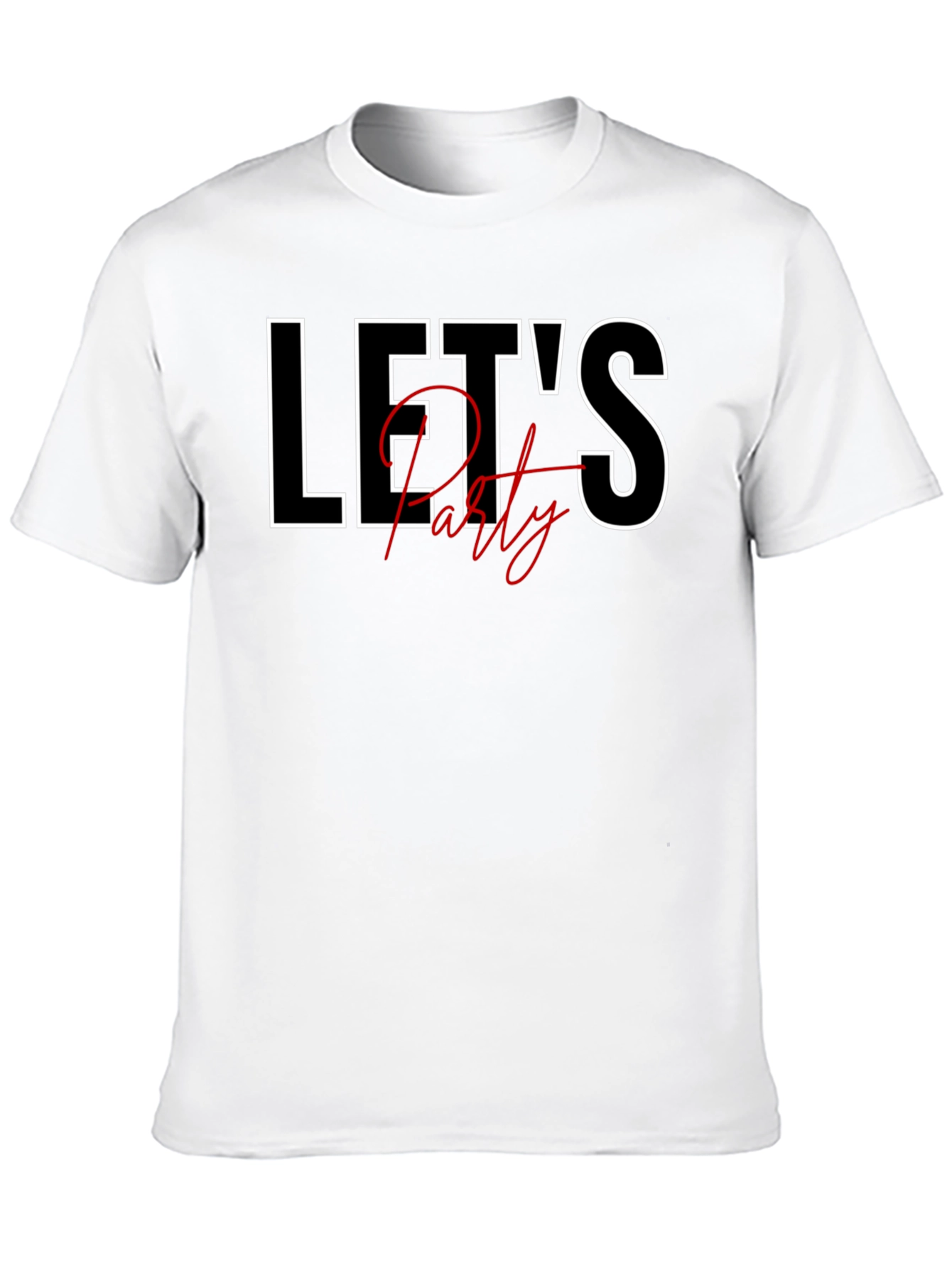 Lets Party Black Graphic Tee