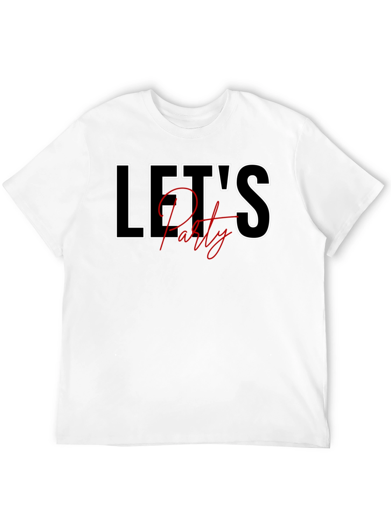 Lets Party Black Graphic Tee