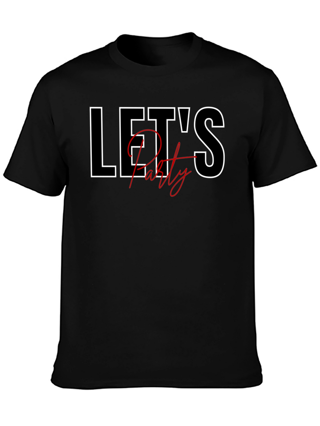 Lets Party Black Graphic Tee