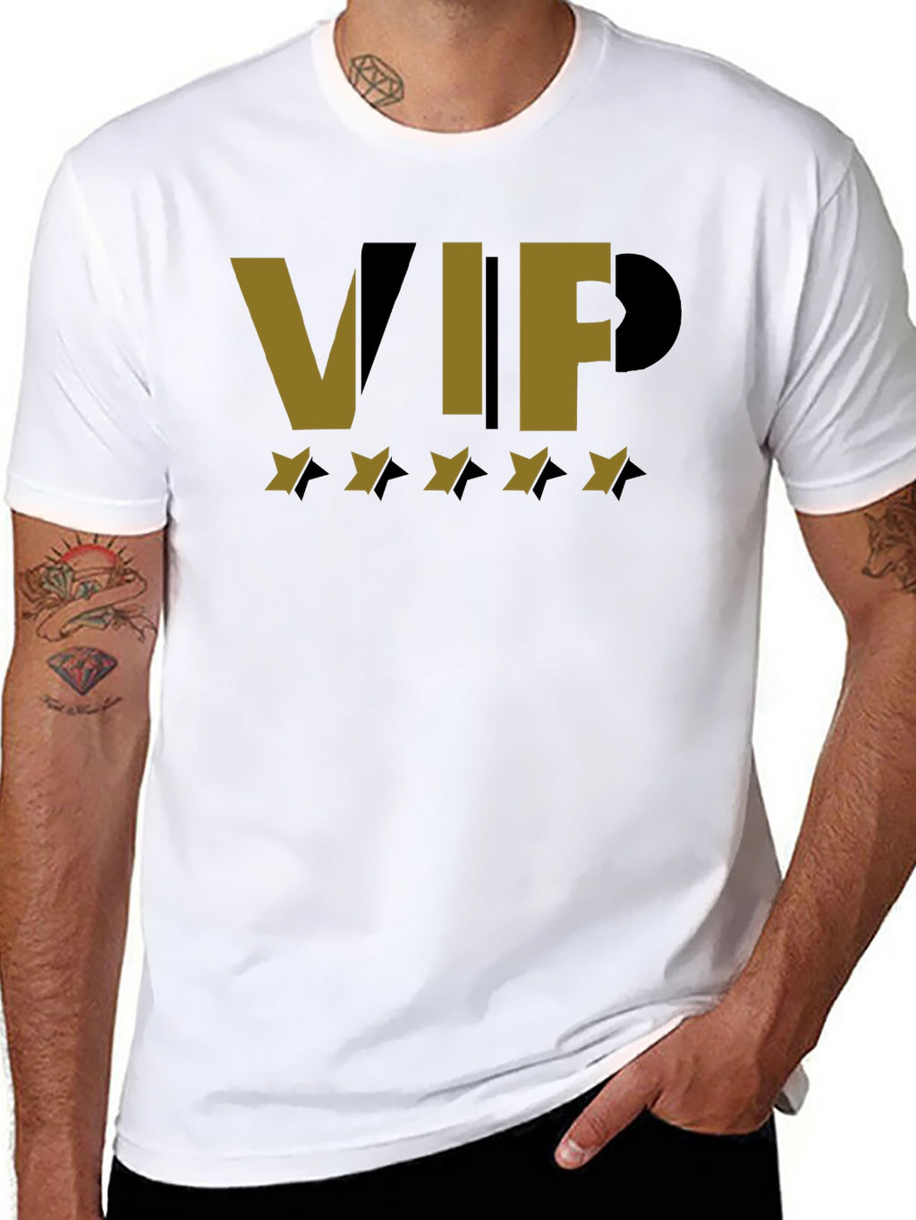 VIP Star Graphic Black T-Shirt