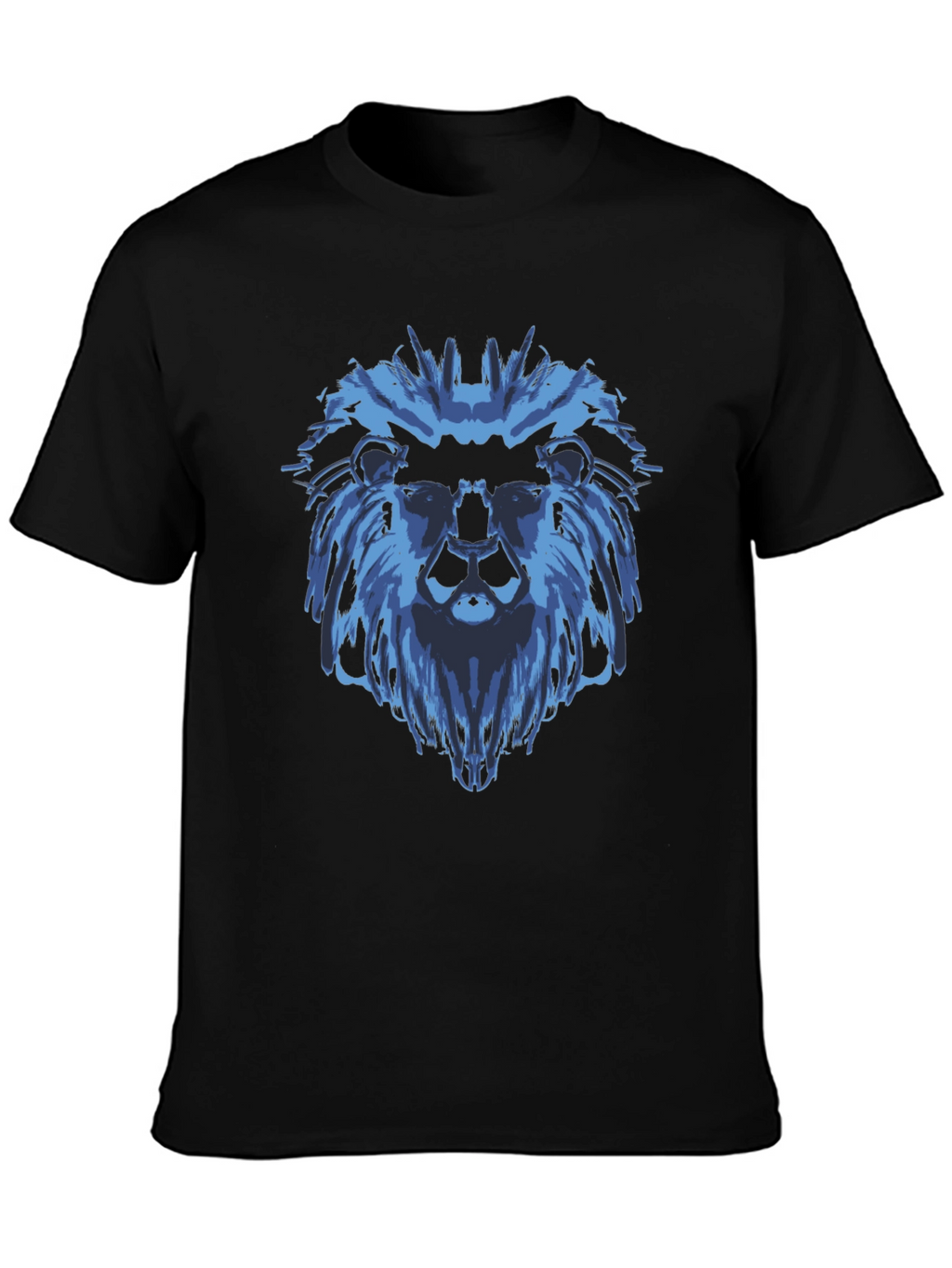 Blue Lion Graphic Black T-Shirt