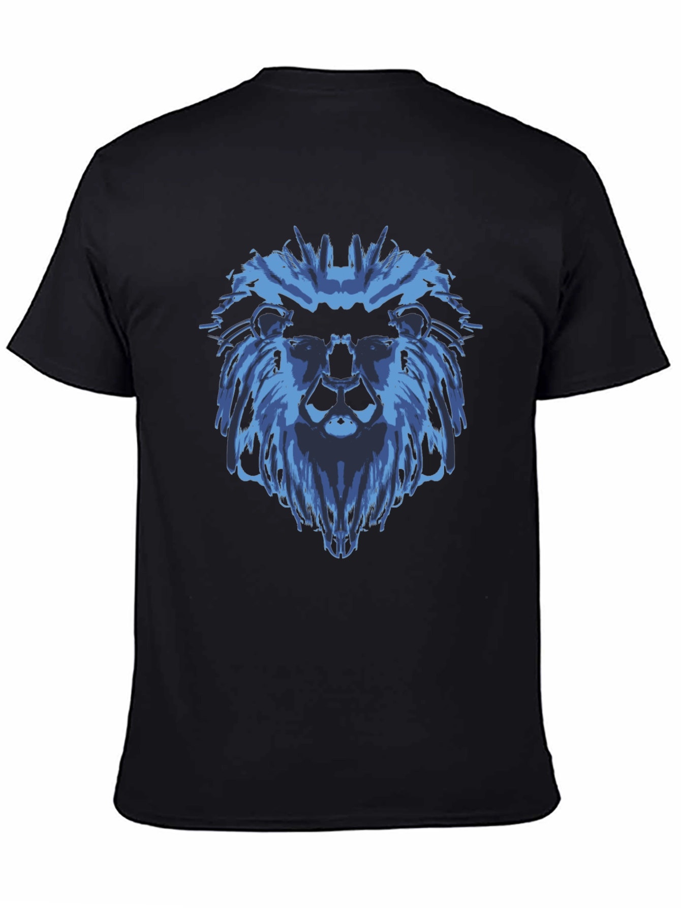 Blue Lion Graphic Black T-Shirt
