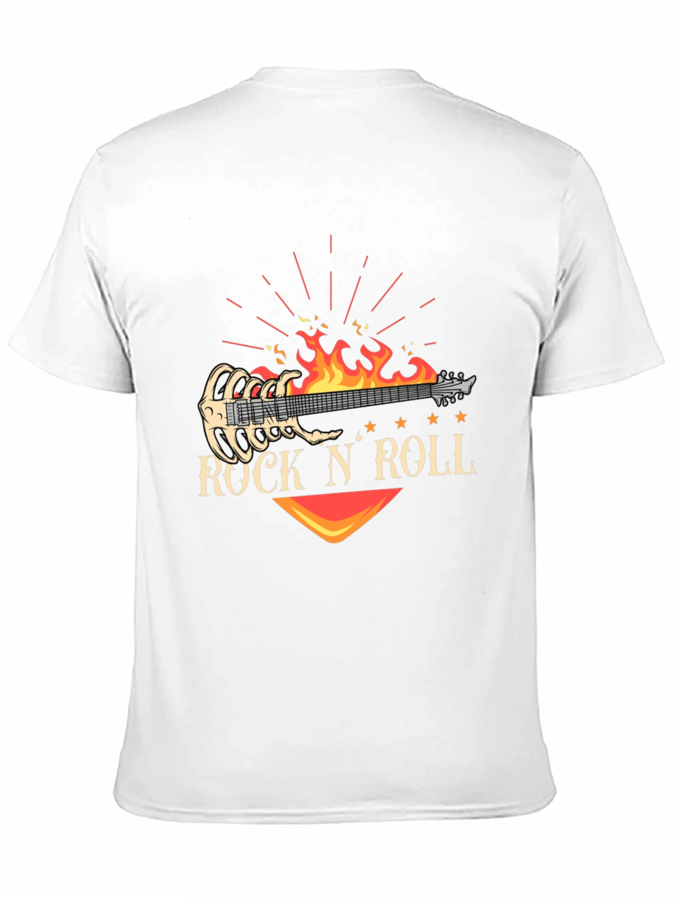Rock N Roll Guitar Graphic T-Shirt - Black