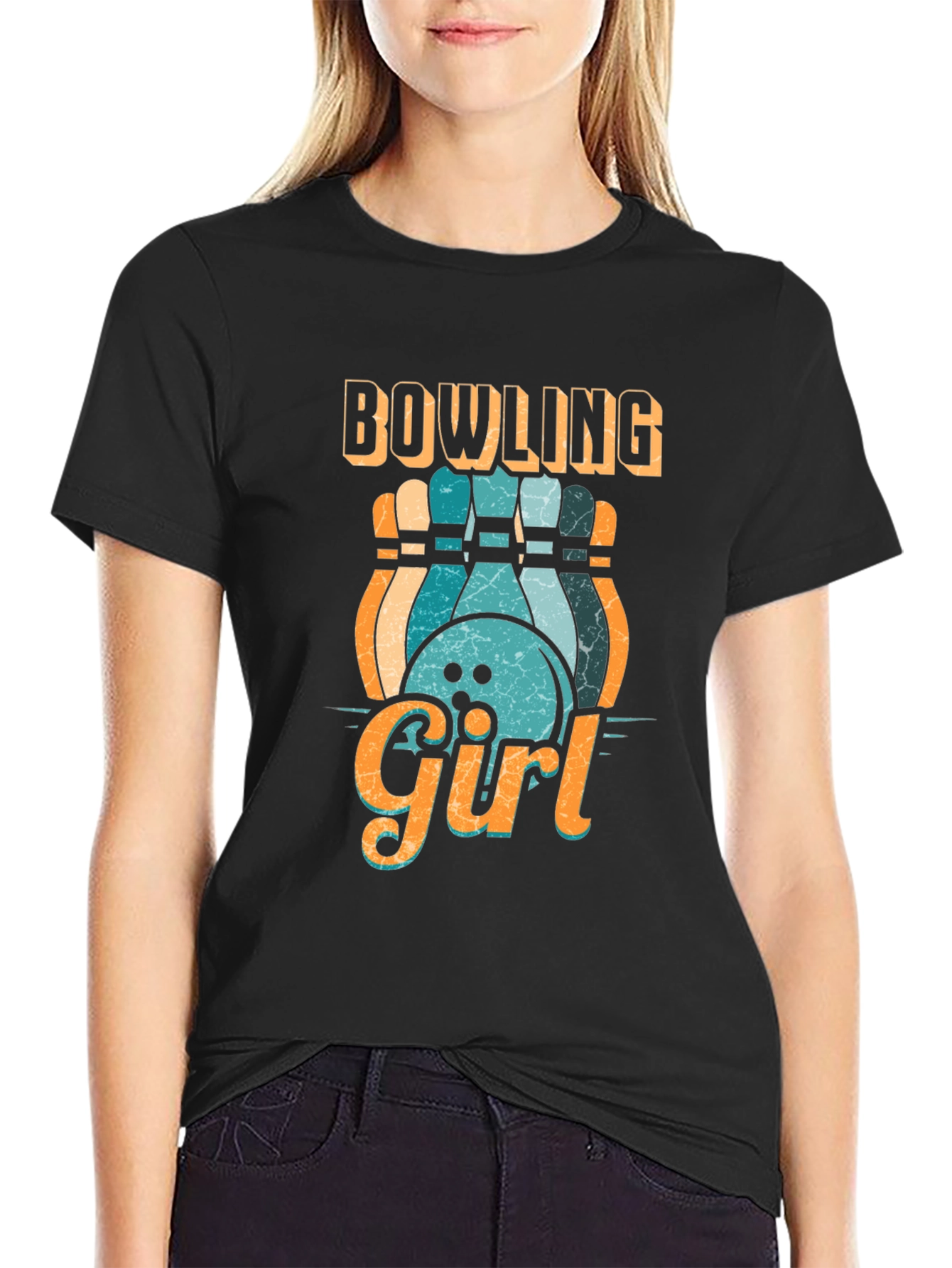 Bowling Girl T-Shirt - Vintage Style Tee