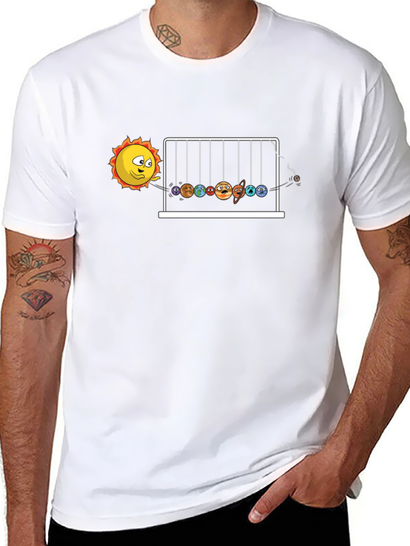Planetary Newtons Cradle Graphic Tee