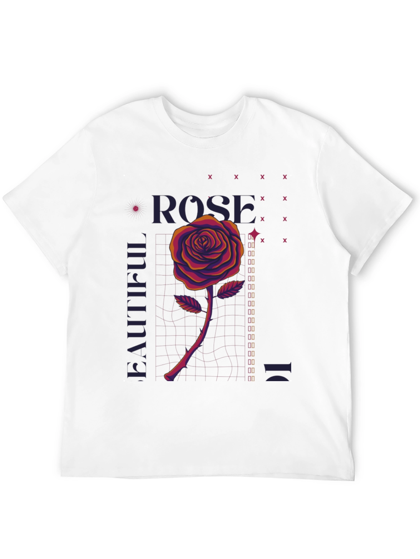 Rose Graphic Print Tee - Beautiful Design