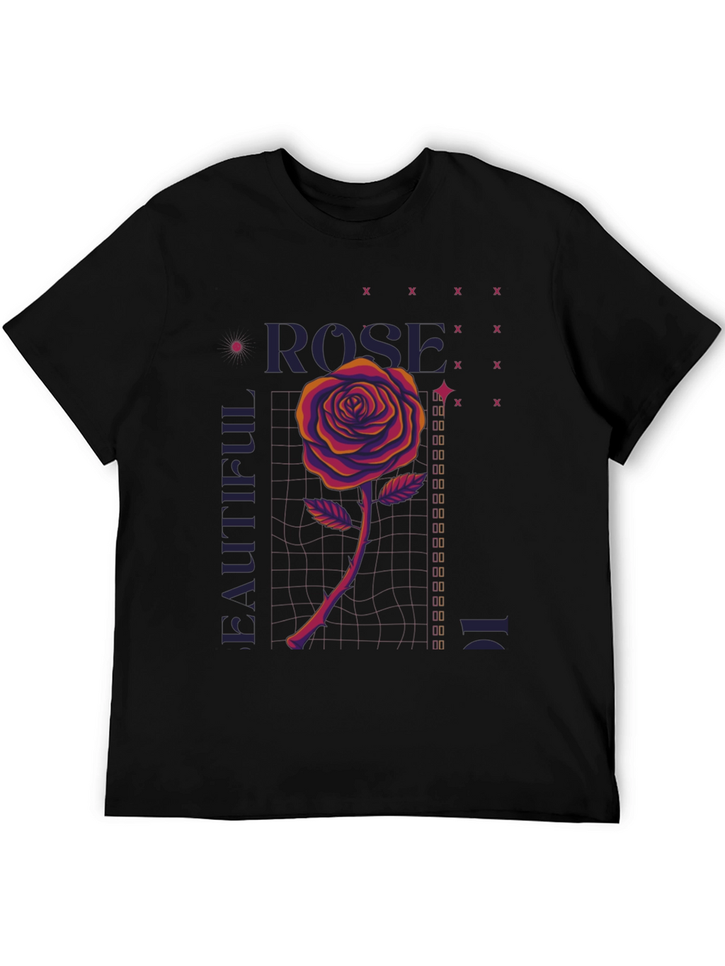 Rose Graphic Print Tee - Beautiful Design