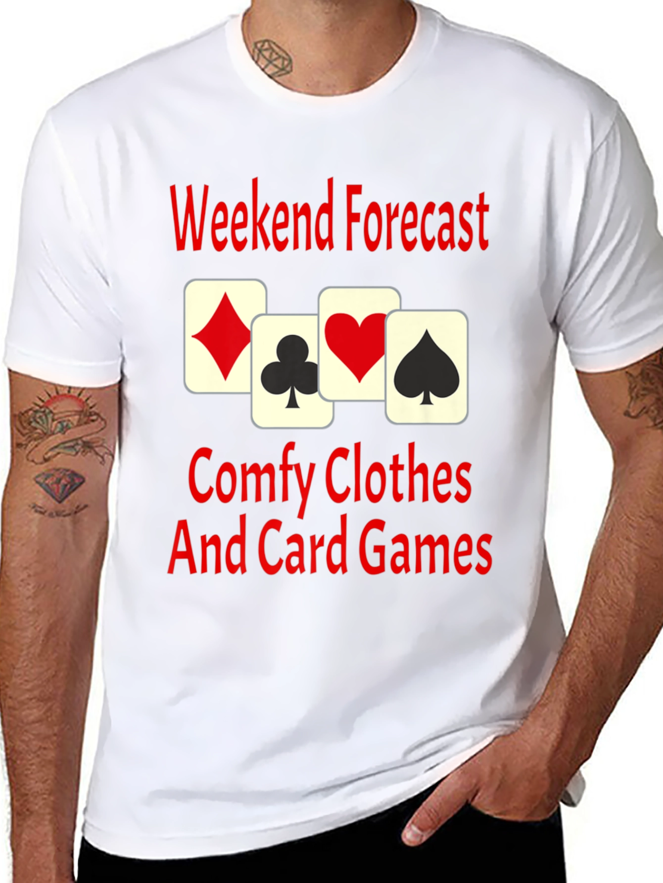 Weekend Forecast Card Games T-Shirt