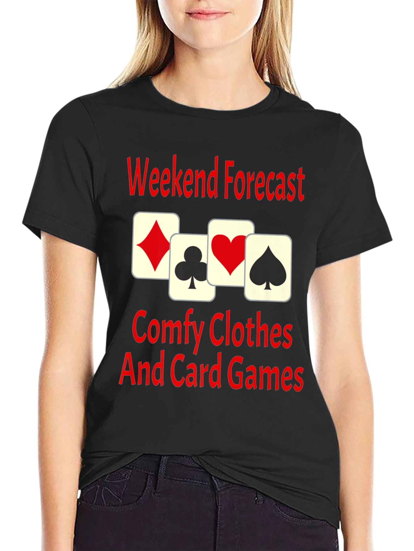Weekend Forecast Card Games T-Shirt