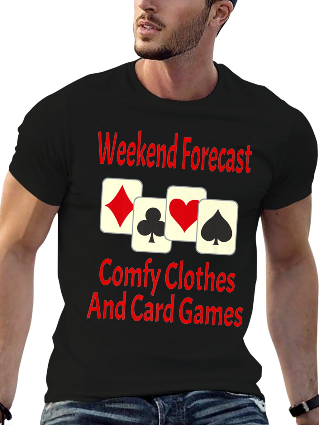 Weekend Forecast Card Games T-Shirt