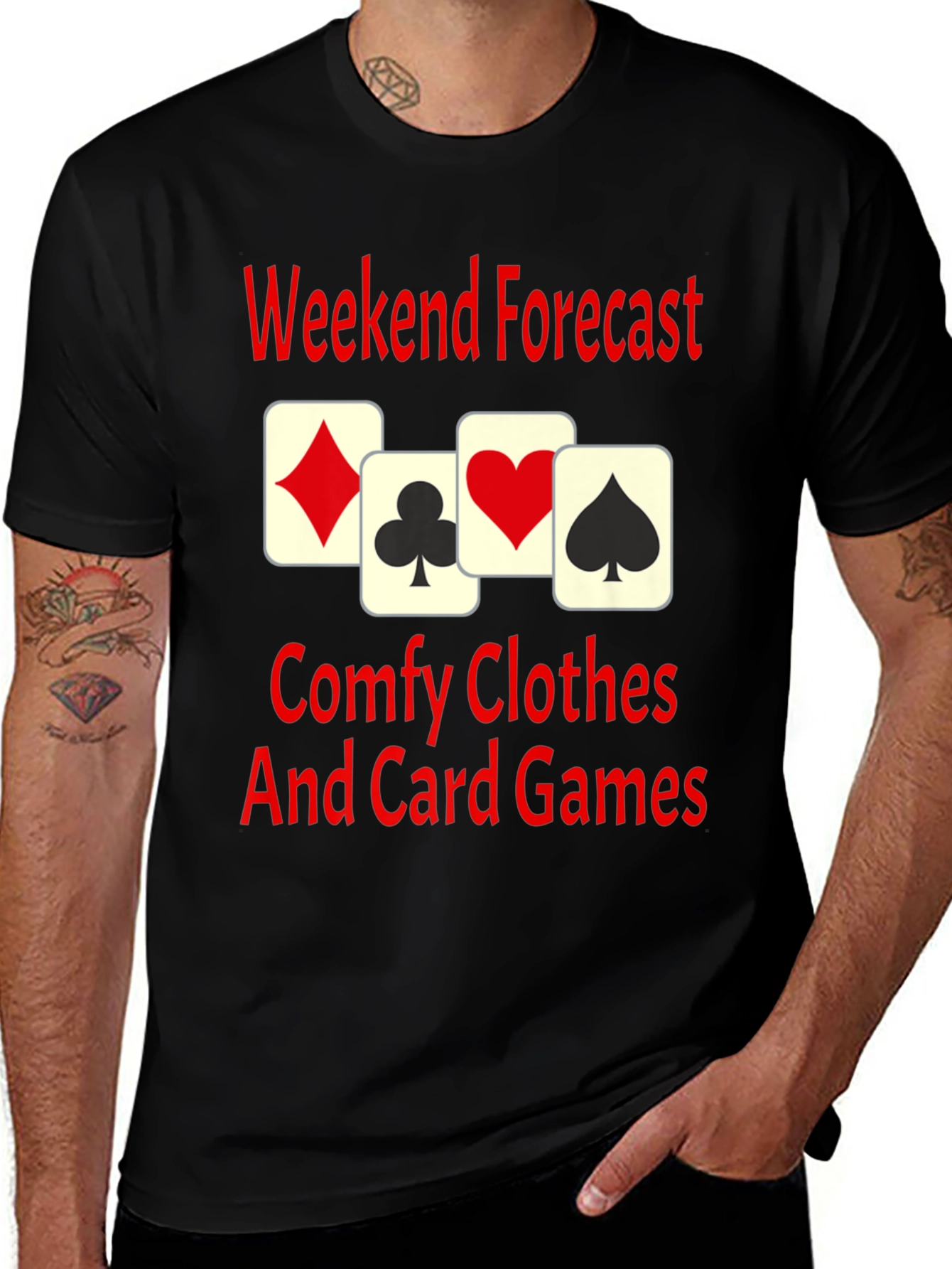 Weekend Forecast Card Games T-Shirt