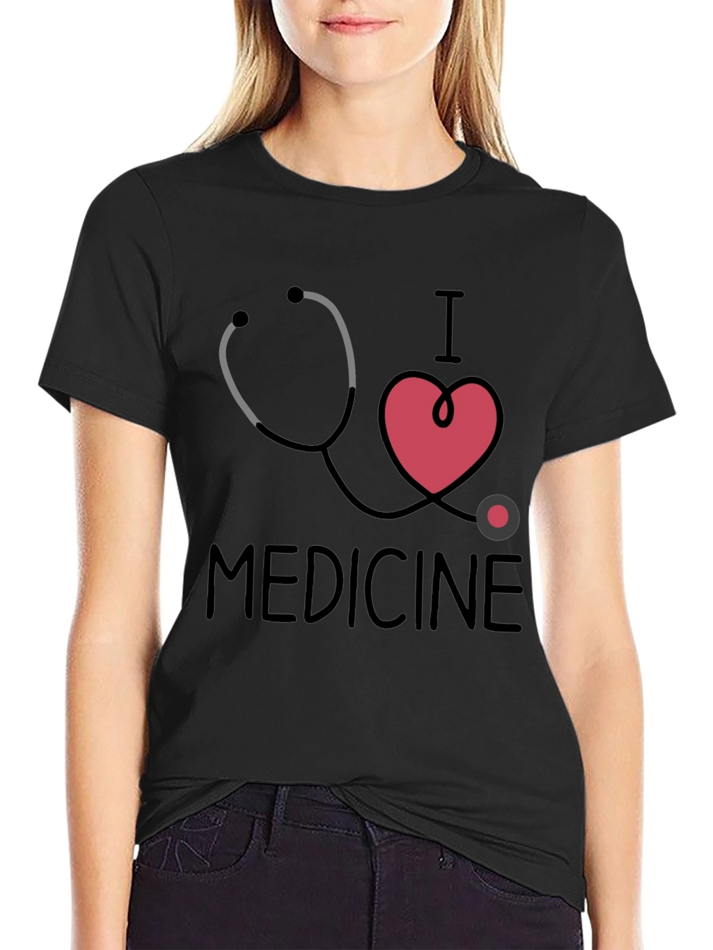 I Love Medicine Graphic T-Shirt - Black