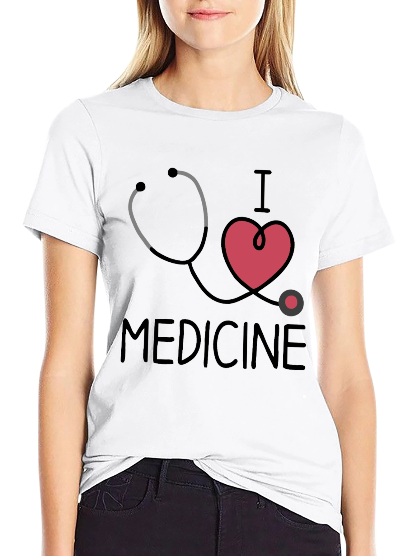 I Love Medicine Graphic T-Shirt - Black