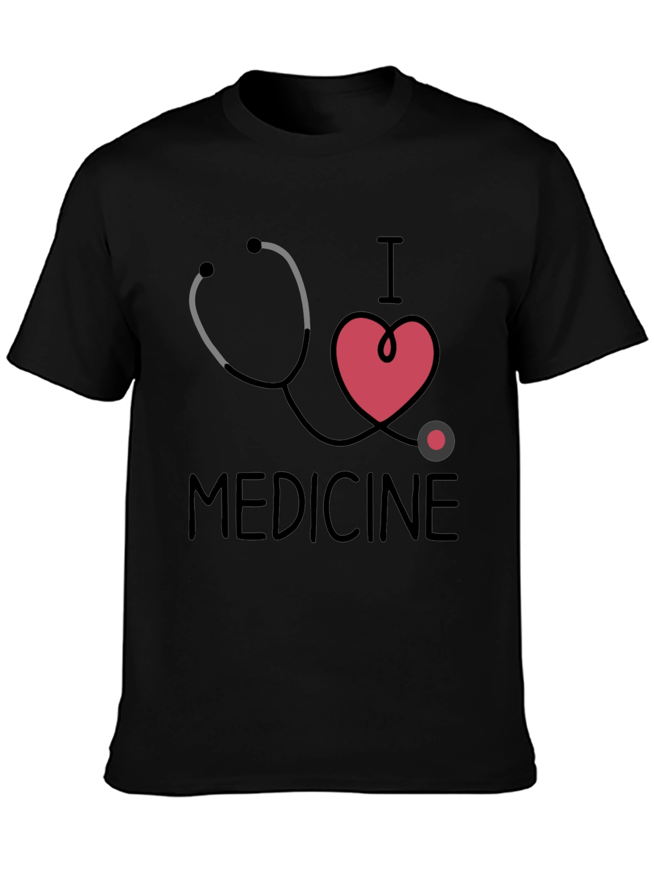 I Love Medicine Graphic T-Shirt - Black