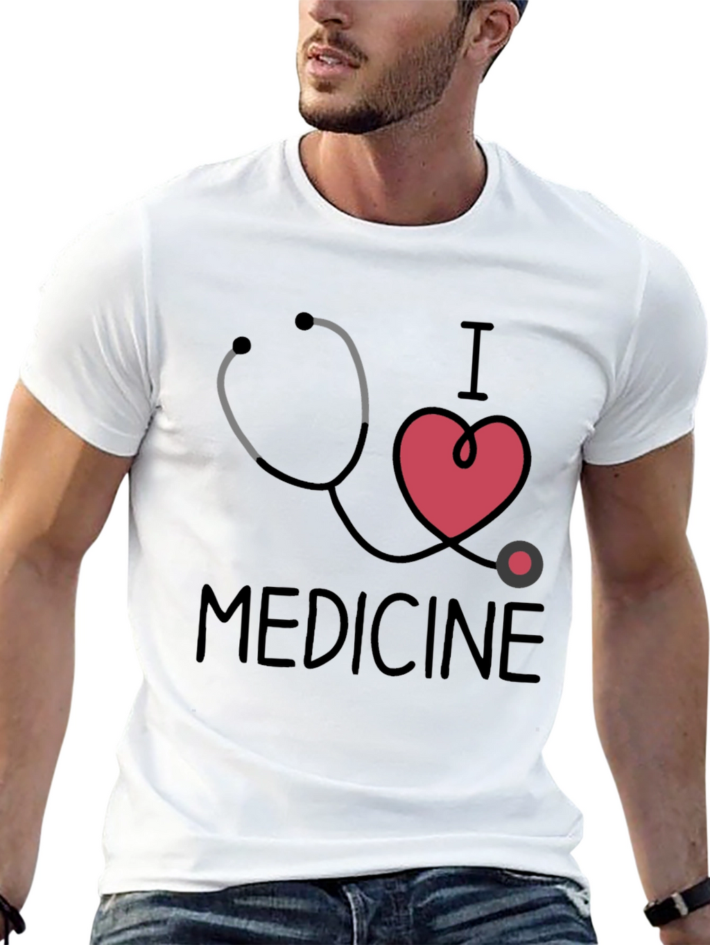 I Love Medicine Graphic T-Shirt - Black