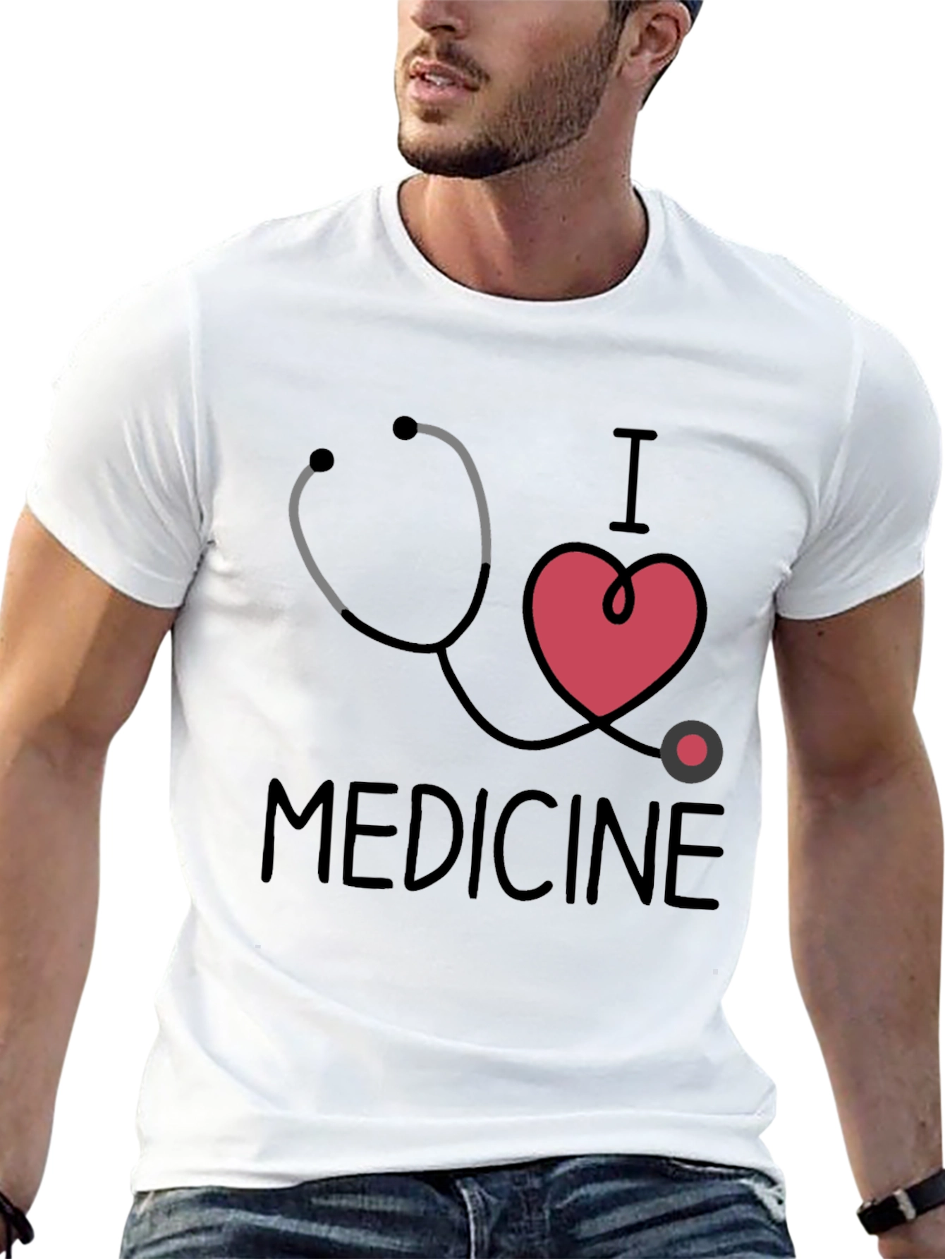 I Love Medicine Graphic T-Shirt - Black