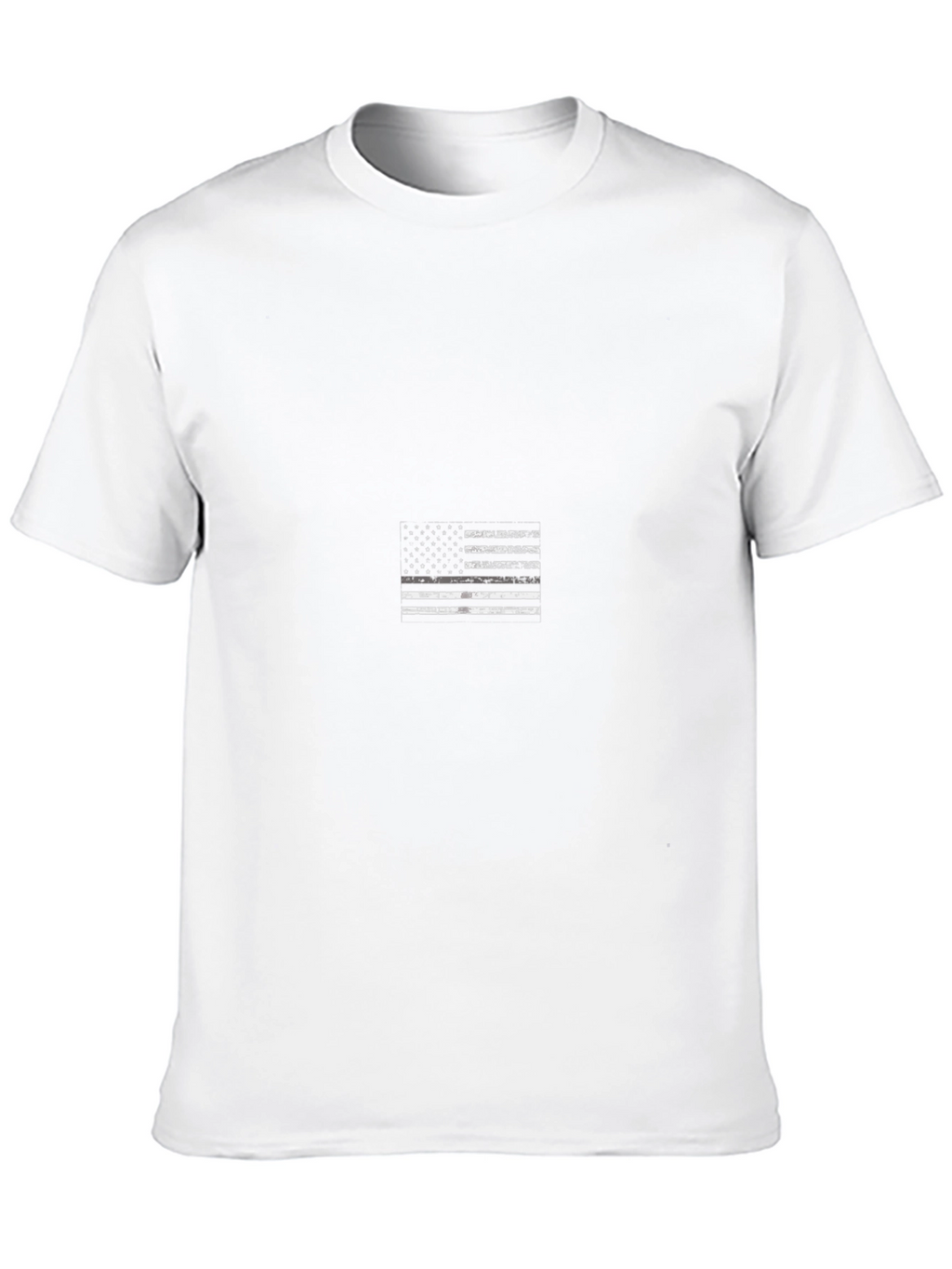 Black Thin Blue Line American Flag T-Shirt