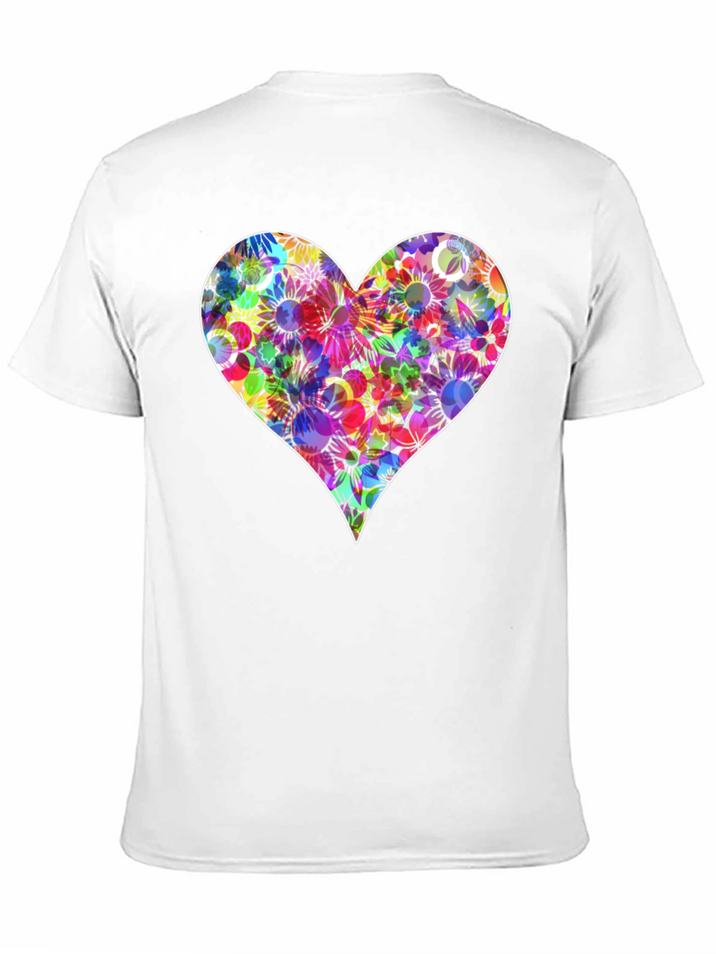 Floral Heart Graphic T-Shirt - Stylish Black Tee