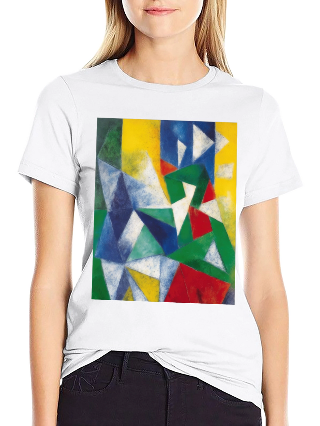 Geometric Art Print Black T-Shirt