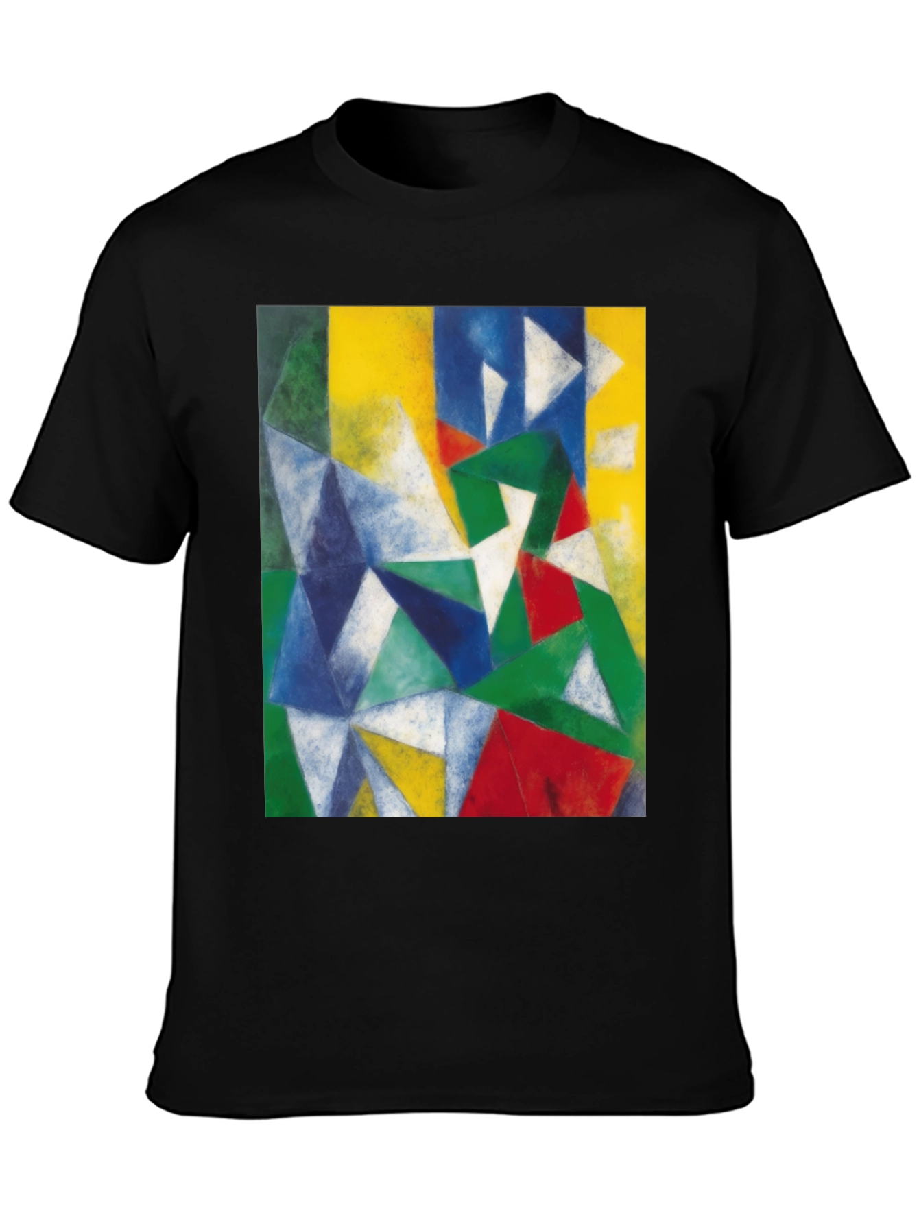 Geometric Art Print Black T-Shirt
