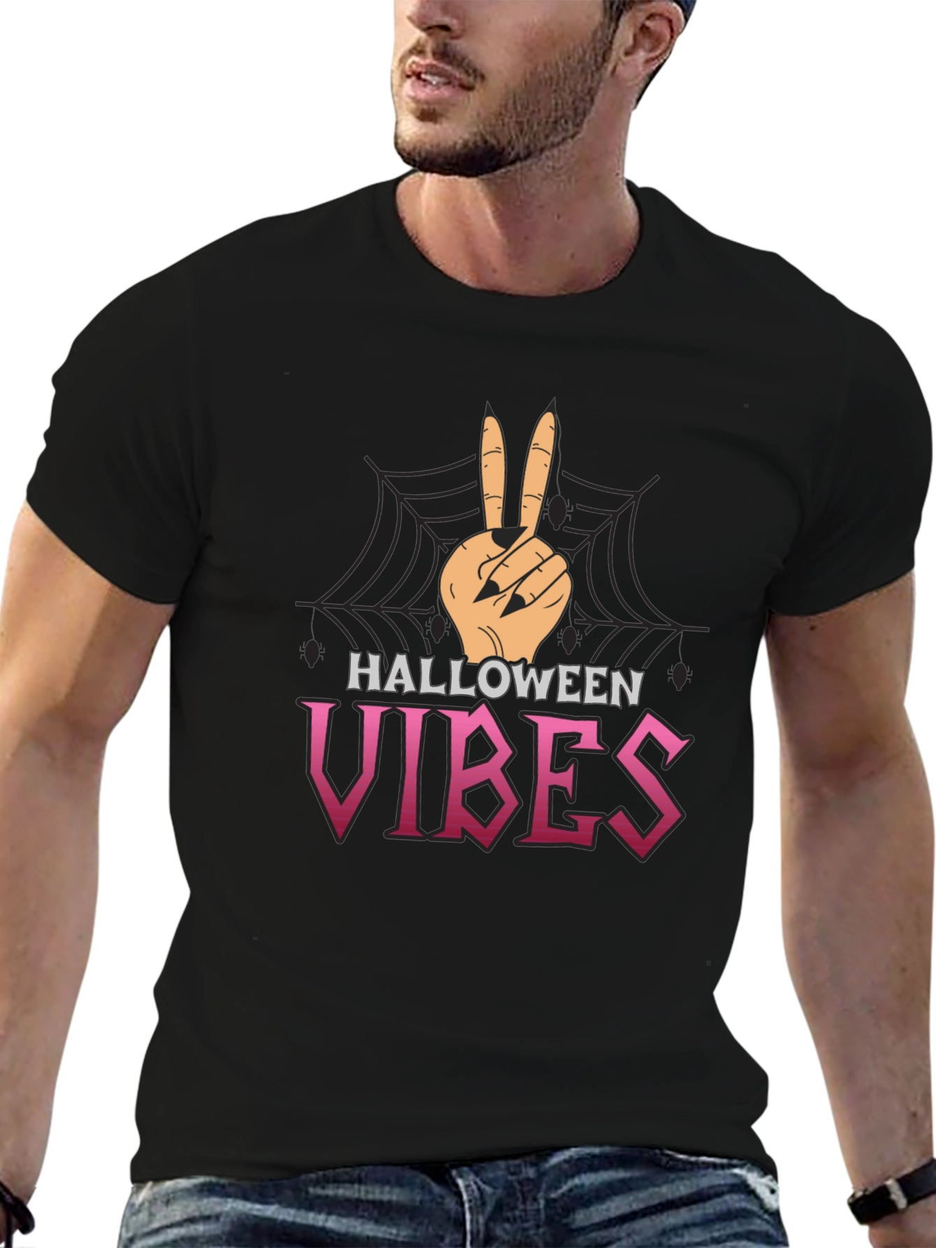 Halloween Vibes Peace Sign T-Shirt
